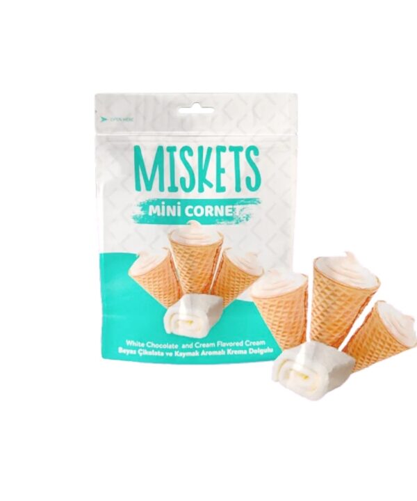 Miskets White Chocolate & Cream Cones 6x50g (BBD: 12/09/2026)