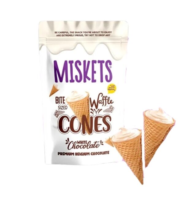Miskets White Chocolate Cones 12x70g (BBD: 06/09/2026)
