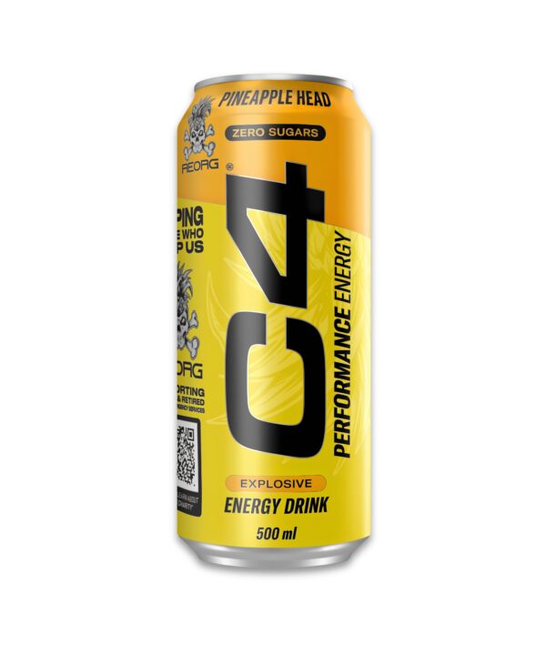 C4 Energy Drink Pineapple Head 12x500ML