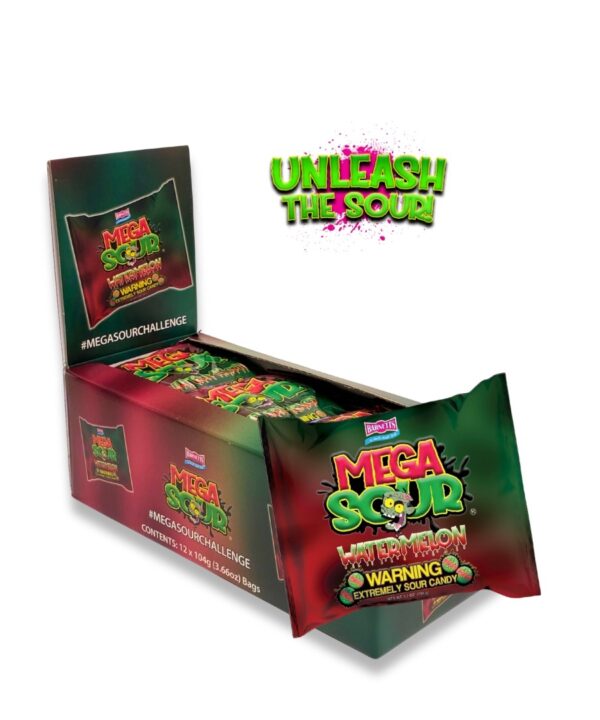 Barnetts Display #MegaSourChallenge Watermelon 12x104g