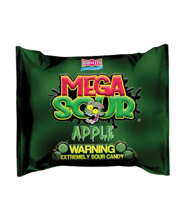 Barnetts Mega Sour Candy Sour Apple 12x104g (Old-Packing)