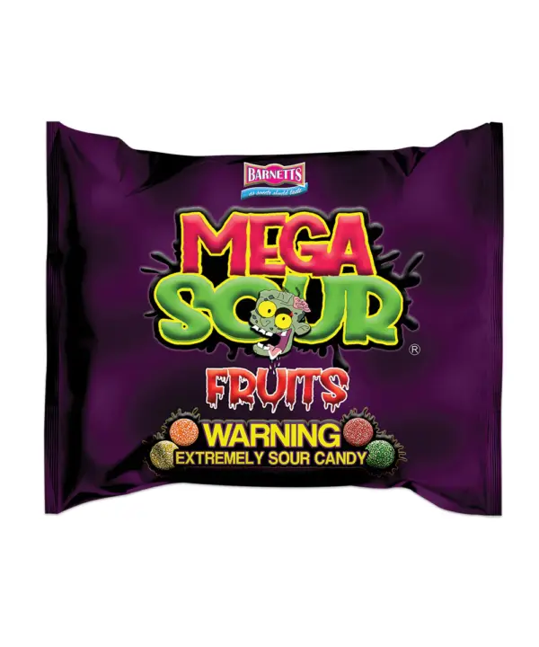 Barnetts Mega Sour Candy Sour Fruits 12x104g (Old-Packing)
