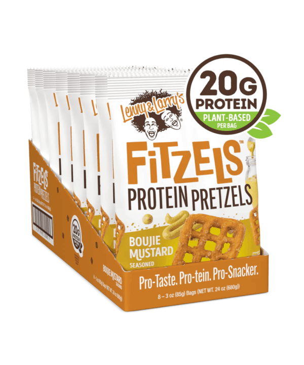 Lenny & Larry’s Fitzels Protein Pretzels Boujie Mustard 8x85g