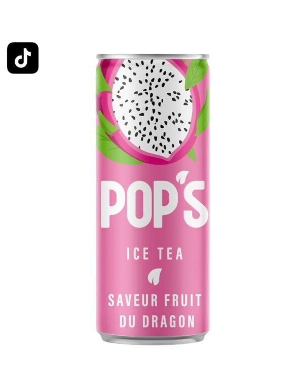 Pop's Ice Tea Fruit Du Dragon FR 24x330ml