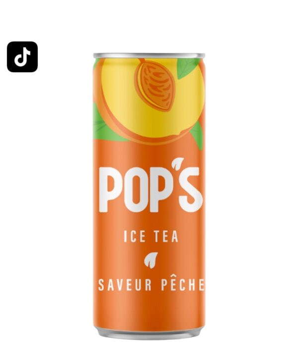 Pop's Ice Tea Peche FR 24x330ml