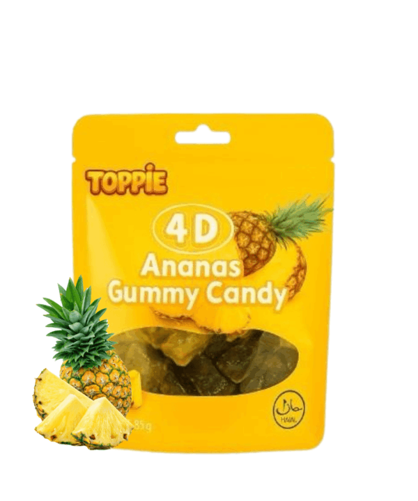 TOPPIE Halal 4D Ananas Gummy Candy 16x80g