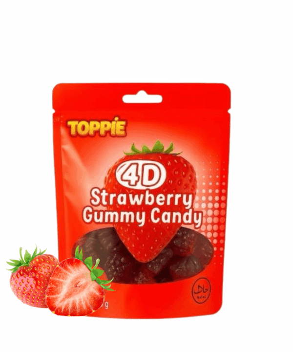 TOPPIE Halal 4D Strawberry Gummy Candy 16x80g