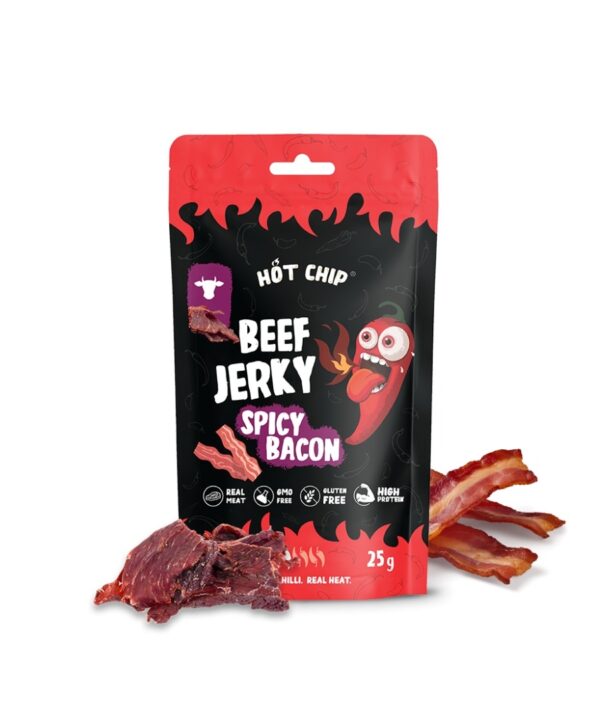 Hot Chip Jerky Chilli and Bacon 20x25g