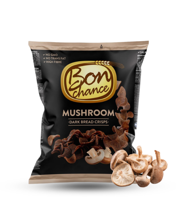 Bon Chance Dark Bread Crisps With Mushroom 24x120g