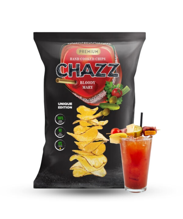 Chazz Hand Cooked Chips Bloody Mary 12x90g