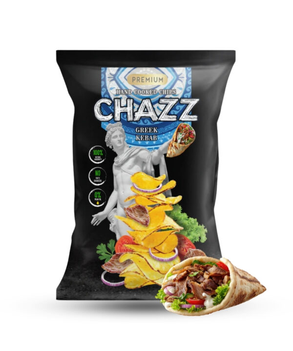 Chazz Potato Chips Greek Kebap Flavour 12x90g