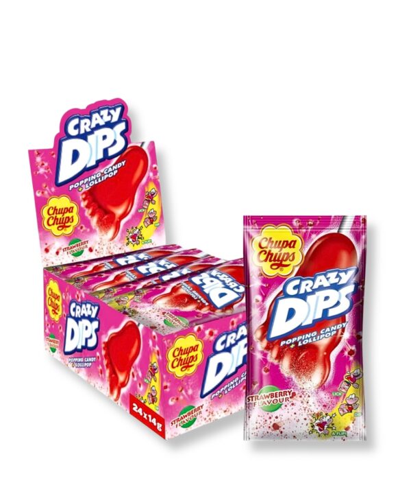 Chupa Chups Crazy Dips Strawberry 24x14g