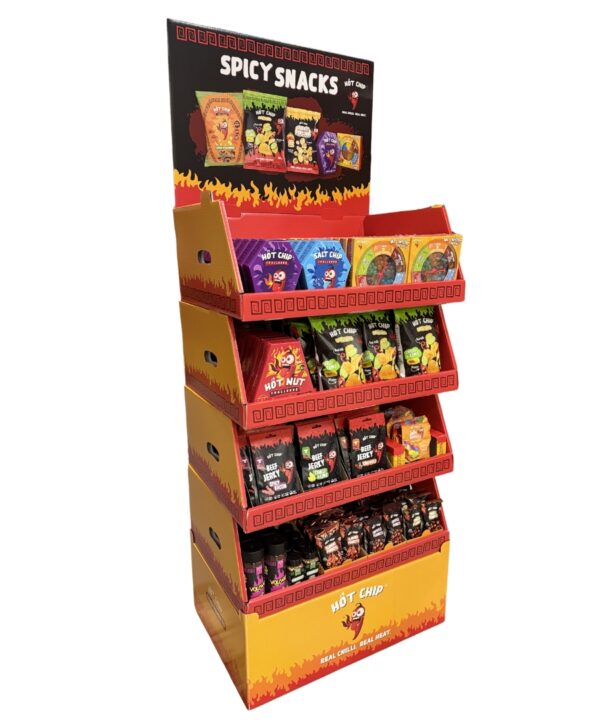 Hot Chip Spice Snacks Floor Display