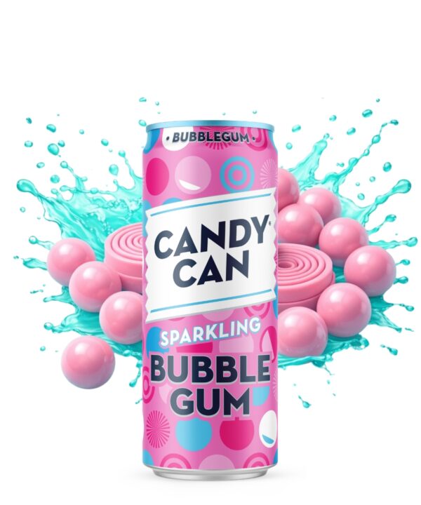 Candy Can Sparkling Bubblegum 12x330ML