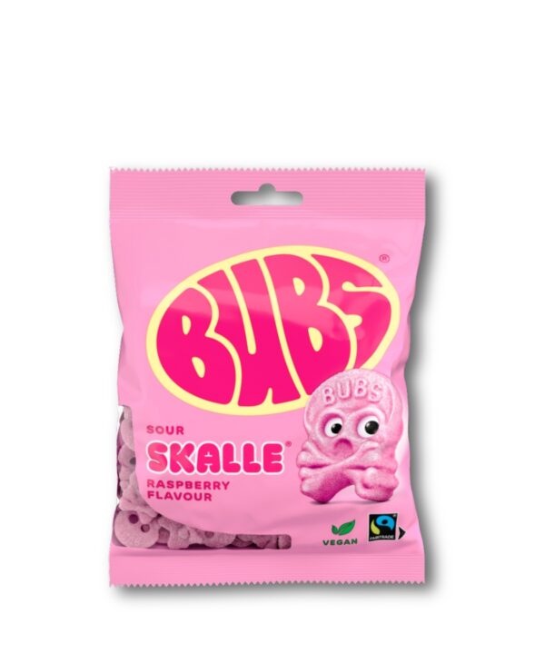 BUBS Skalle Sour Raspberry 12x90g