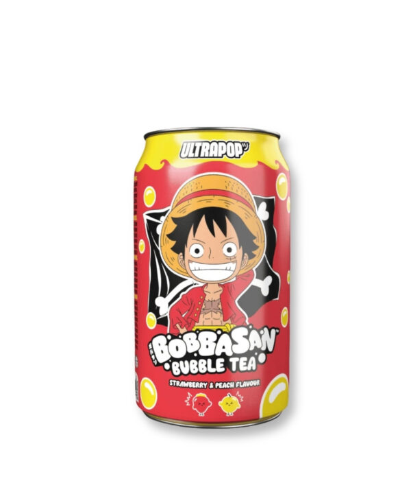 UltraPop Bobbasan Bubble Tea 'Luffy' One Piece Strawberry & Peach 24x320ml