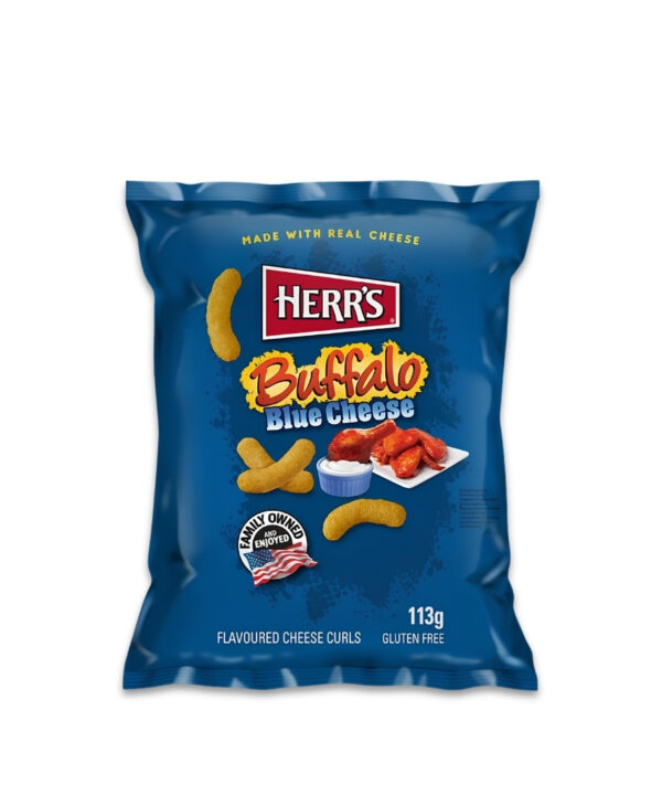 Herr's Buffalo Blue Cheese Curls EU 12x113g (BBD: 15/08/2026)