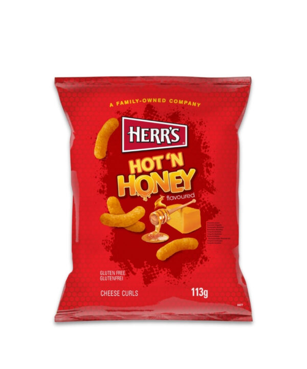 Herr's Hot Honey cheese Curls - New Flavour EU 12x113g