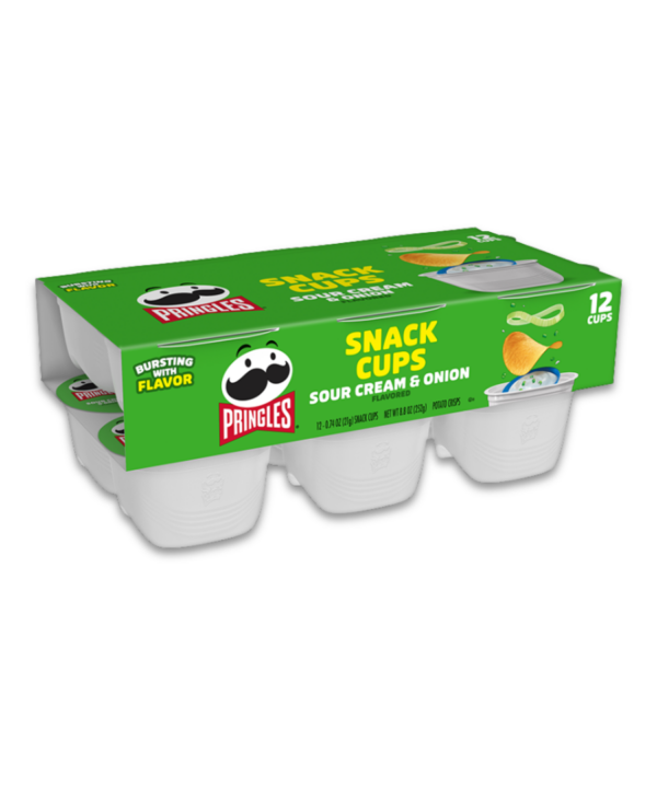 Pringles Snack Cups - Sour Cream & Onion 12 x19g (BBD: 29-09-2026)