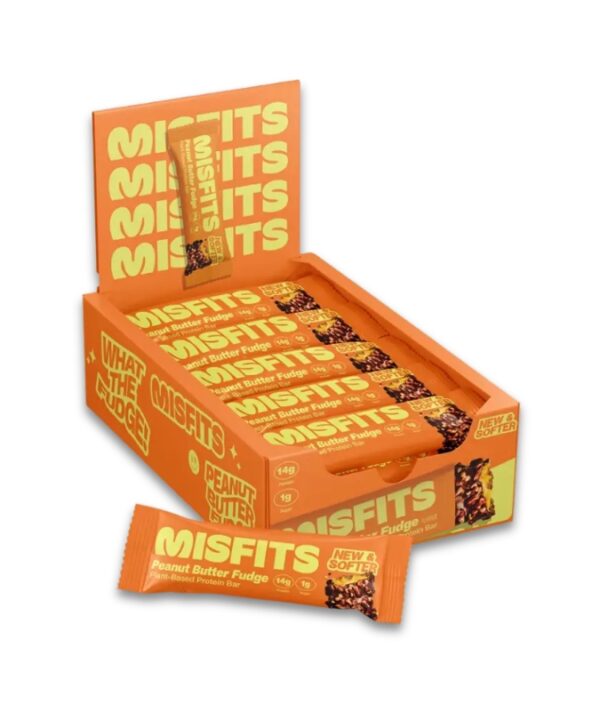 Misfits Vegan Protein Bar Peanut Butter Fudge 15x50g