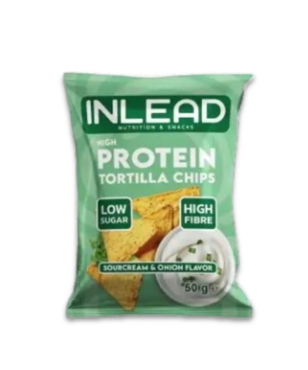 INLEAD High Protein Tortilla Chips Sour Cream & Onion 6x50g