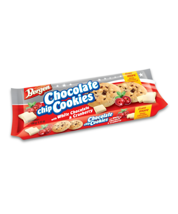 Bergen Chocolate Chip White Chocolate Cranberry Cookies 40x110g
