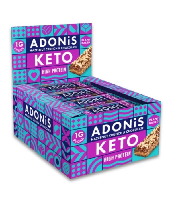 Adonis Foods High Protein Keto Bar Hazelnut Crunch 16x45g