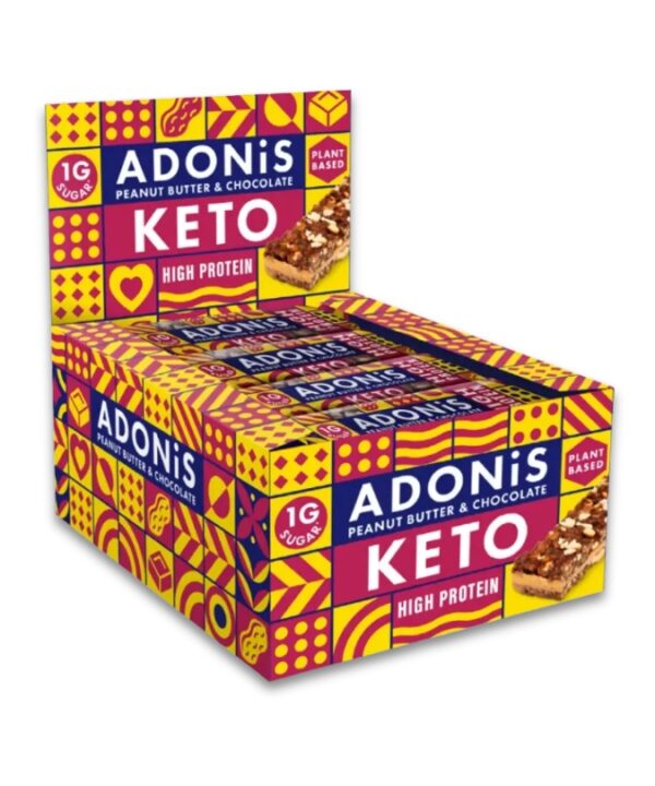 Adonis Foods High Protein Keto Bar Peanut Butter & Chocolate 16x45g