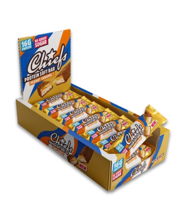 Chiefs Protein Soft Bar Peanut Caramel 15x55g