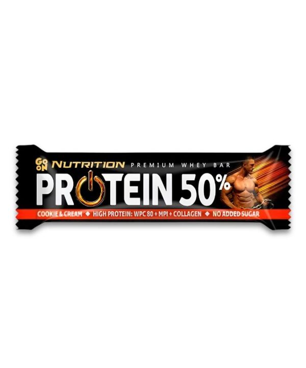 Go On Nutrition Protein Bar 50% Cookies & Cream 24x40g