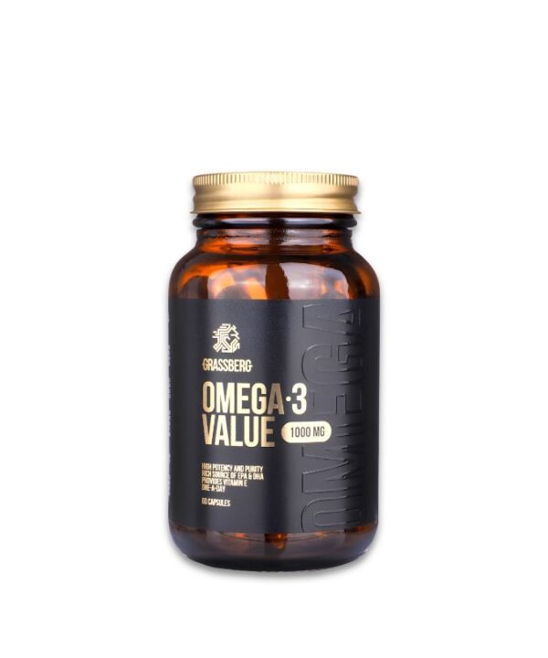 Grassberg Omega-3 Value 1000mg Unflavoured 1x60 Caps
