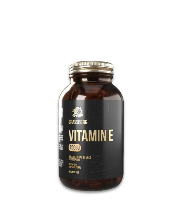 Grassberg Vitamin E 200 IU Unflavoured 1x60 Caps