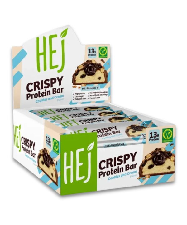 HEJ Natural HEJ Crispy Bar Cookies & Cream 12x45g