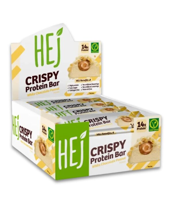 HEJ Natural HEJ Crispy Bar White Chocolate Peanut 12x45g