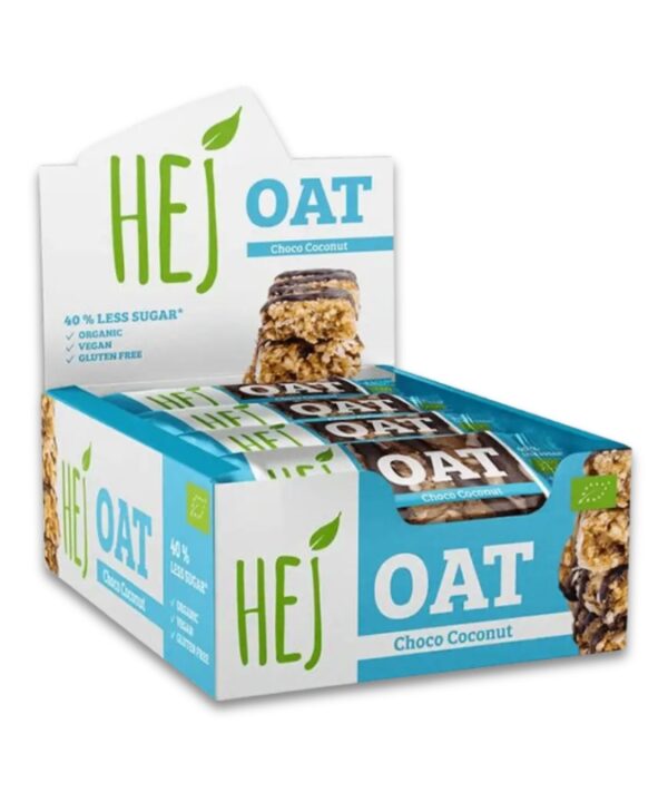 HEJ Natural Oat Bar Organic Choco Coconut 12x45g