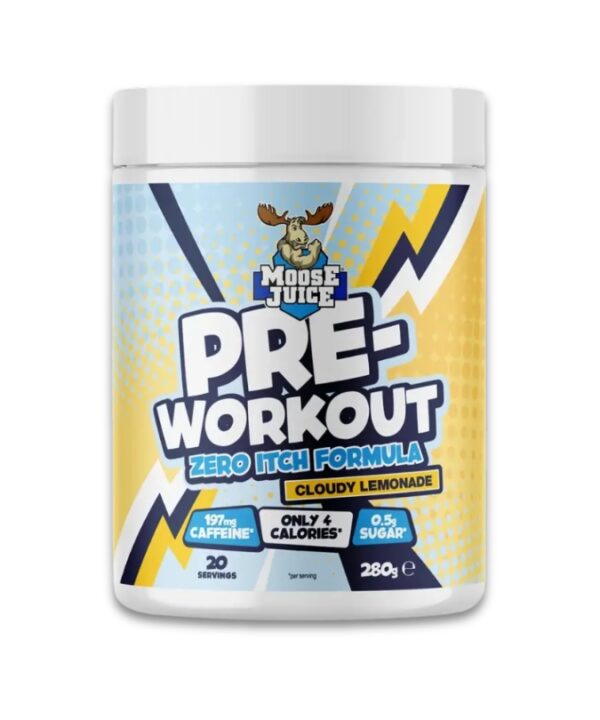 Muscle Moose Pre-Workout Zero Itch Formula Cloudy Lemonade 1x280g