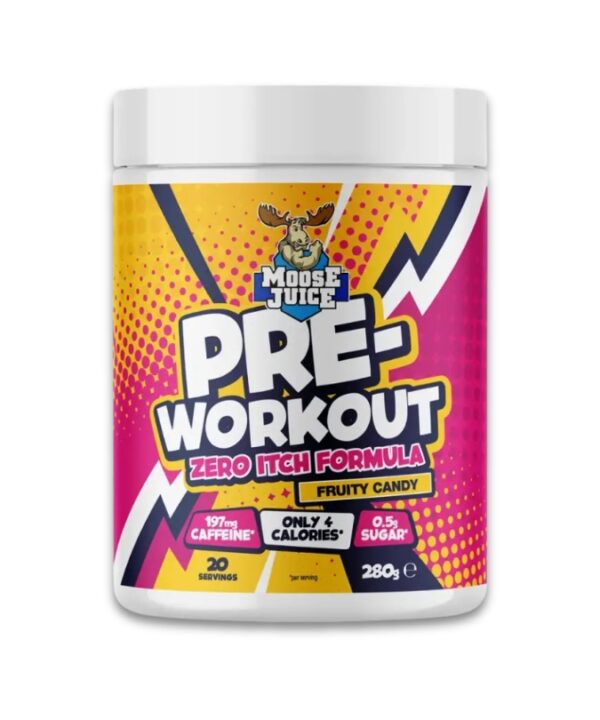 Muscle Moose Pre-Workout Zero Itch Formula Fruit Candy 1x280g