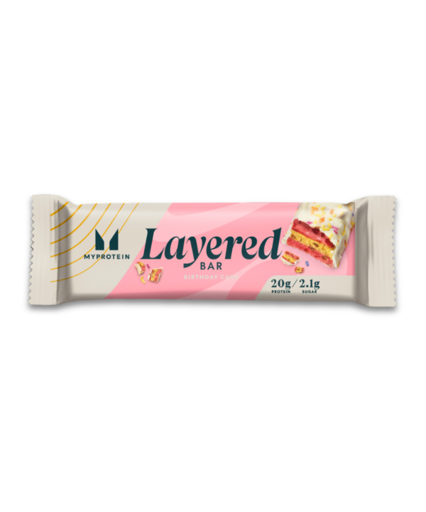 Myprotein Layered Bars Vanilla Birthday Cake 12x60g