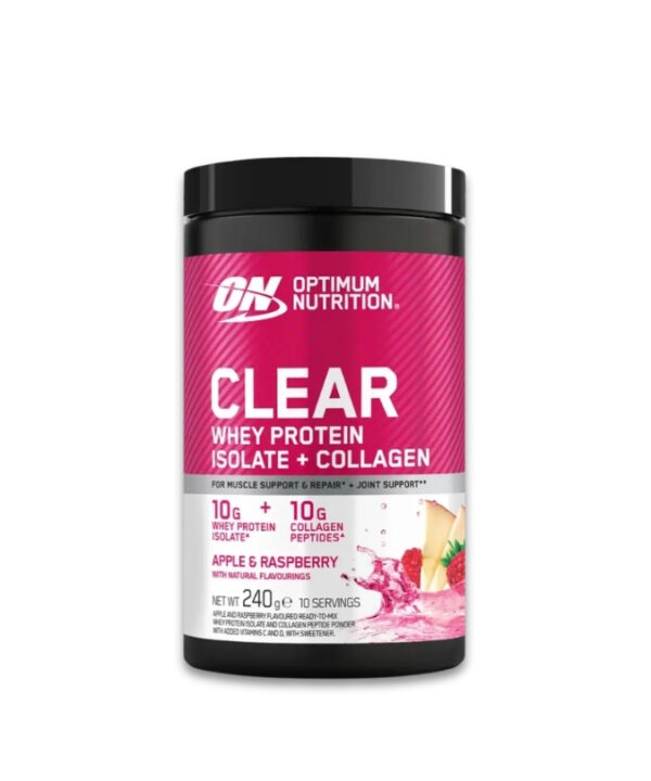 Optimum Nutrition Clear Whey Protein Isolate + Collagen Apple & Raspberry 1x240g