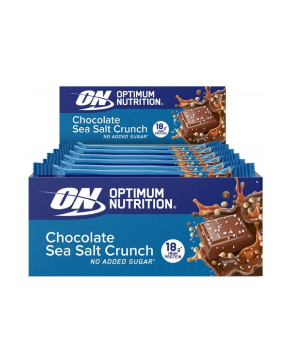 Optimum Nutrition Crunchy Protein Bar Chocolate Sea Salt Crunch 12x55g