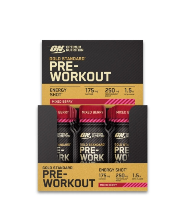 Optimum Nutrition Gold Standard Pre-Workout Shot Mixed Berry 12x60ml