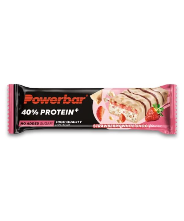 Powerbar 40% Protein + Crisp Bar Strawberry White Choc 12x40g