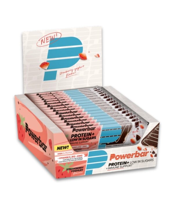 Powerbar Protein Plus Low Sugar + Immune Bar Strawberry Yoghurt 16x35g