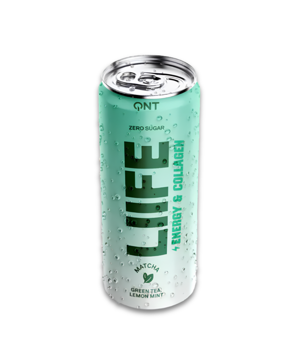 QNT LIIFE Energy & Collagen Matcha RTD Green Tea Lemon Mint 12x250ml