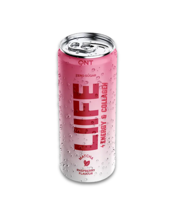 QNT LIIFE Energy & Collagen Matcha RTD Raspberry 12x250ml