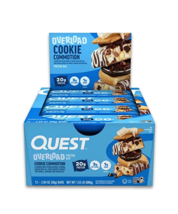 QUEST Overload Bars Cookie Commotion 12x58g