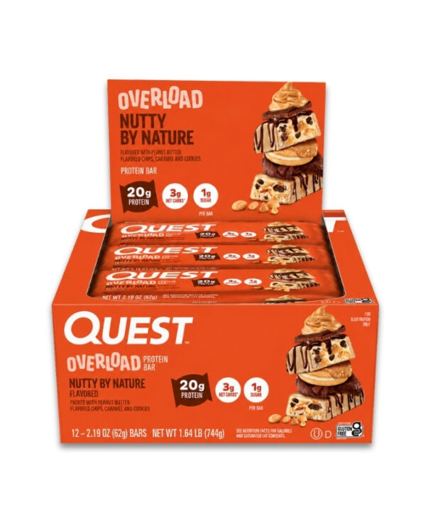 QUEST Overload Bars Nutty By Nature 12x58g