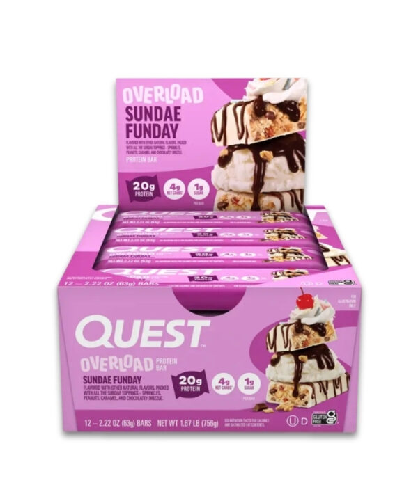 QUEST Overload Bars Sundae Funday 12x58g