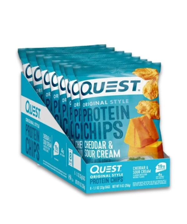 QUEST Protein Chips Cheddar & Sour Cream 8x32g