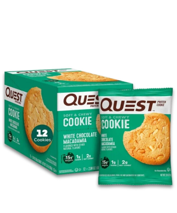 QUEST Protein Cookie White Chocolate Macadamia 12x59g